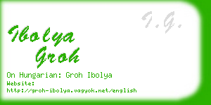 ibolya groh business card